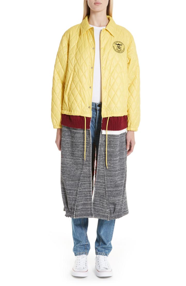 Women's Undercover Mixed Media Quilted Coat