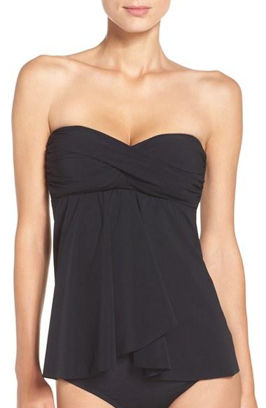 Women's Profile By Gottex Flyaway Tankini Top - Black