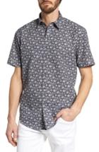 Men's Coastaoro Hidalgo Regular Fit Print Short Sleeve Sport Shirt - Grey