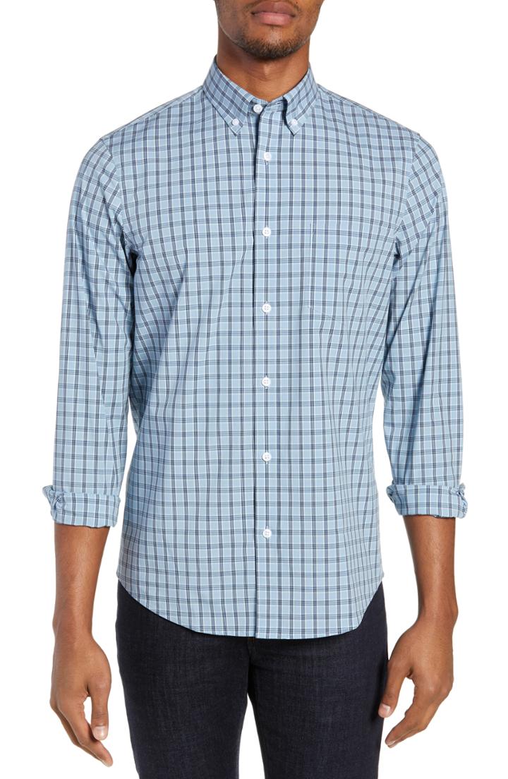 Men's Nordstrom Men's Shop Tech-smart Fit Plaid Sport Shirt