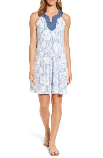 Women's Tommy Bahama Monstera Mash Shift Dress - Blue