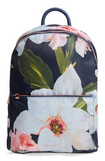 Ted Baker London Osmoni Chatsworth Bloom Nylon Backpack - Blue