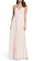 Women's Hayley Paige Occasions Ruffle Detail A-line Chiffon Gown - Pink