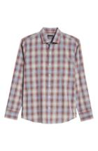 Men's Zachary Prell Cepeda Regular Fit Plaid Sport Shirt, Size - Red