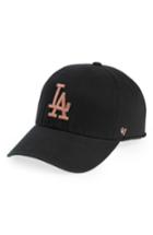 Women's '47 Brand Los Angeles Dodgers Metallic Embroidery Cap - Black