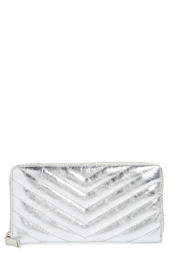 Women's Rebecca Minkoff Quilted Wallet - Metallic