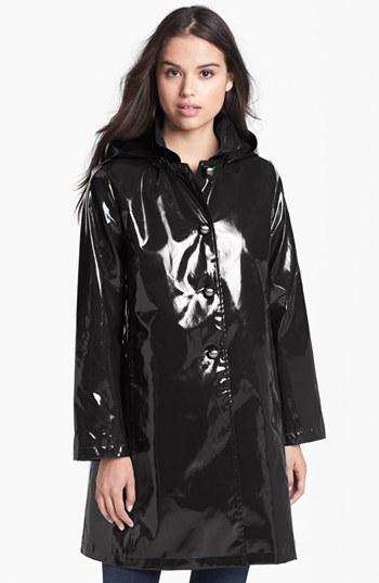 Women's Jane Post 'princess' Rain Slicker With Detachable Hood - White