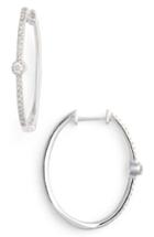 Women's Bony Levy Mila Diamond Station Hoop Earrings (nordstrom Exclusive)