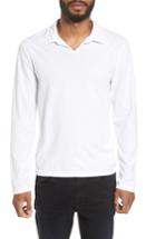 Men's James Perse Long Sleeve Cotton Polo (s) - White