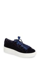 Women's Steve Madden Bertie-v Platform Sneaker .5 M - Blue