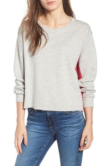Women's Sundry Colorblock Terry Sweatshirt - Grey