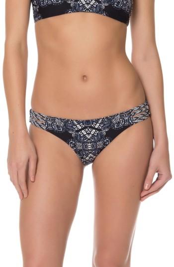 Women's Red Carter Reversible Print Bikini Bottoms