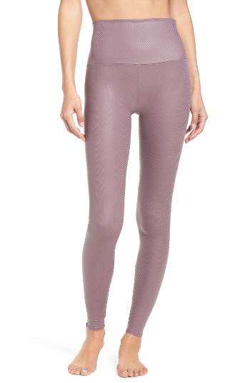 Women's Onzie High Waist Print Leggings, Size S/m - Purple