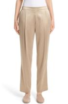 Women's Lafayette 148 New York Soho Silk Track Pants - Beige