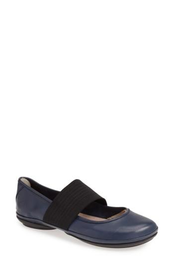 Women's Camper 'right Nina' Leather Ballerina Flat Us / 39eu - Blue