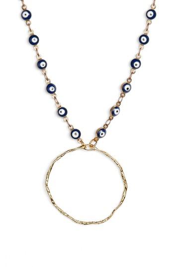 Women's Mad Jewels Capri Eye Chain Pendant Necklace