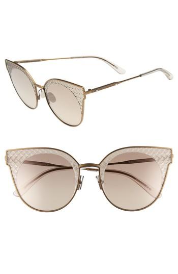 Women's Bottega Veneta 62mm Sunglasses - Brass/ Powder