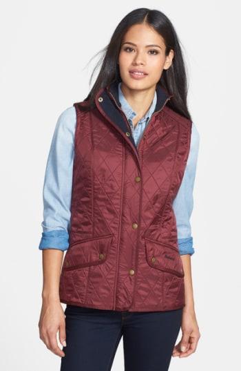 Women's Barbour 'cavalry' Quilted Vest Us / 8 Uk -