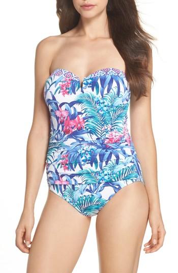 Women's Tommy Bahama Majorelle Underwire Bandeau One-piece Swimsuit