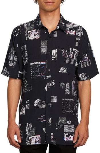 Men's Volcom Speak To You Woven Shirt - Black