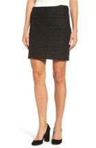 Women's Anne Klein Sequin Tweed Skirt - Black