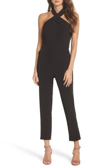 Women's Adelyn Rae Halter Jumpsuit - Black