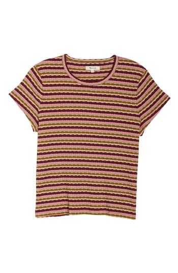 Women's Madewell Ribbed Baby Tee - Burgundy