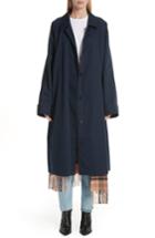 Women's Vetements Scarf Trench Coat - Blue