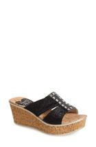 Women's Love And Liberty 'nadia' Elastic Strap Slide M - Black