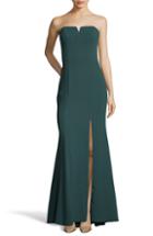 Women's Xscape Strapless Crepe Trumpet Gown - Green