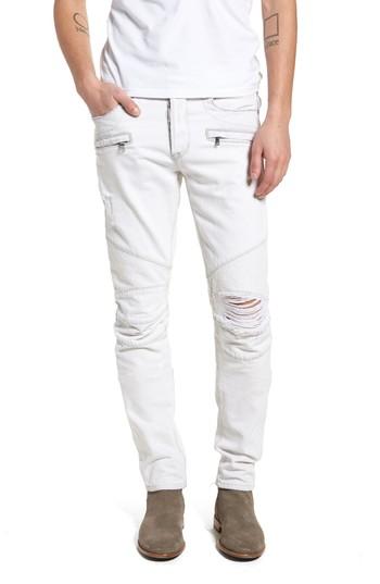 Men's Hudson Jeans Blinder Biker Skinny Fit Moto Jeans - White