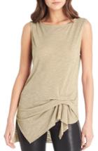 Women's Michael Stars Pleat Detail Tank, Size - Grey