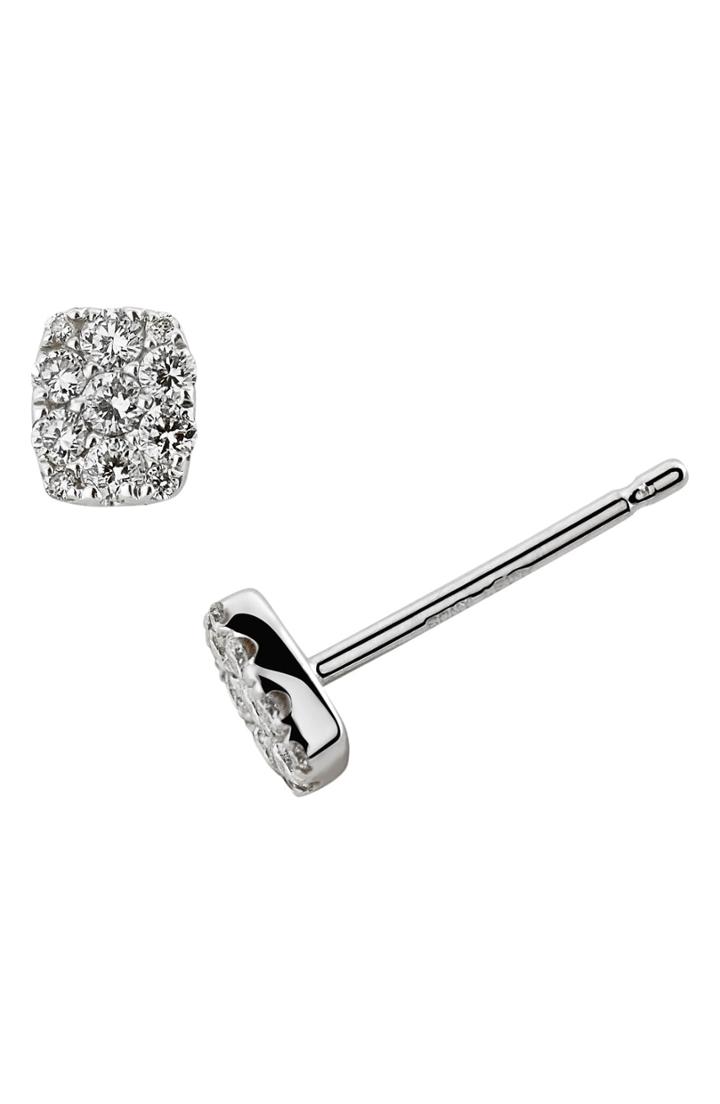 Women's Bony Levy Mika Mini Rectangle Pave Diamond Stud Earrings (nordstrom Exclusive)