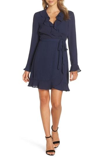 Women's Bardot Tulip Georgette Dress - Blue