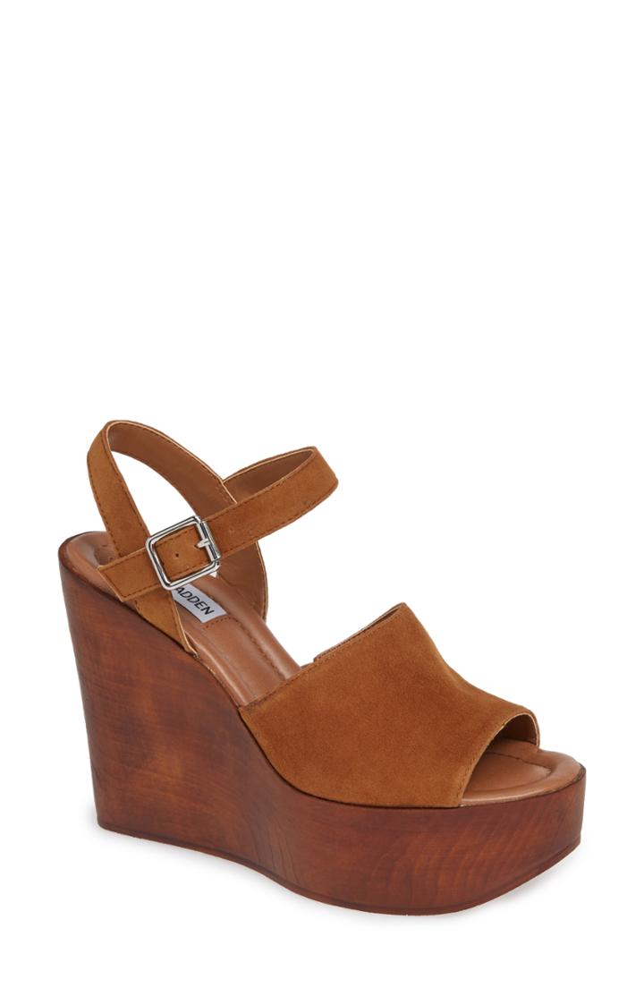 Women's Steve Madden Bellini Wedge Sandal M - Brown