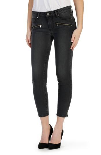 Women's Paige 'transcend - Jane' Zip Detail Crop Skinny Jeans