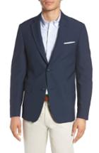 Men's John W. Nordstrom Traditional Fit Solid Wool Blend Sport Coat S - Blue
