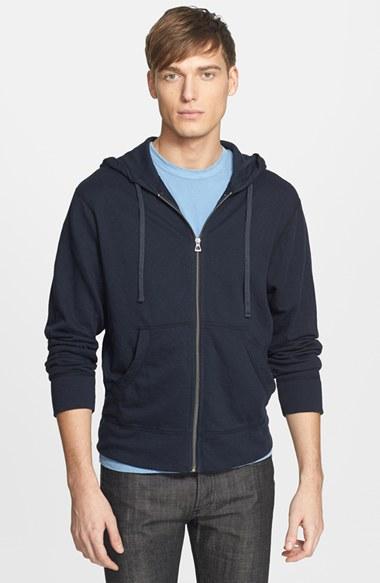 Men's James Perse Classic Zip Hoodie (s) - Blue