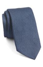 Men's Hugo Boss Solid Silk Tie, Size - Blue
