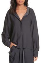 Women's Tibi Hooded Tunic, Size - Black