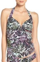 Women's Tommy Bahama Lively Leaves Shirred Halter Tankini Top