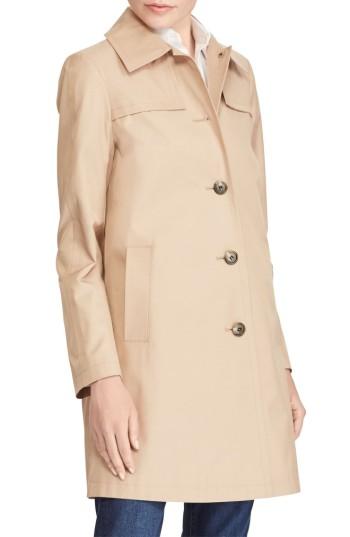 Women's Lauren Ralph Lauren A-line Trench Coat - Beige