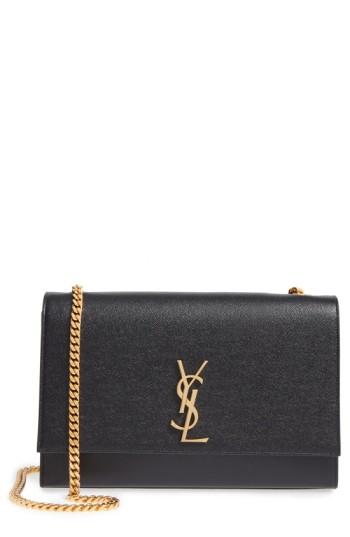 Saint Laurent Large Kate Monogram Leather Shoulder Bag -