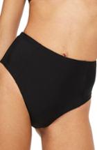 Women's Topshop High Waist Bikini Bottoms Us (fits Like 0) - Black