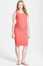 Women's Tees By Tina Crinkle Tank Maternity Dress, Size - Coral