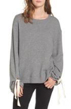 Women's Splendid Tie Sleeve Sweater - Grey