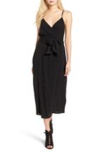 Women's Hinge Midi Wrap Dress, Size - Black