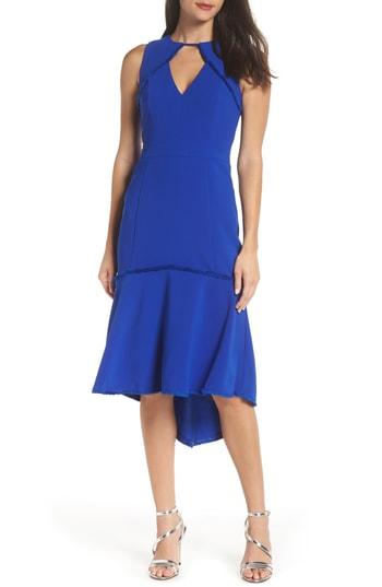 Women's Harlyn Fringe Detail Trumpet Dress - Blue