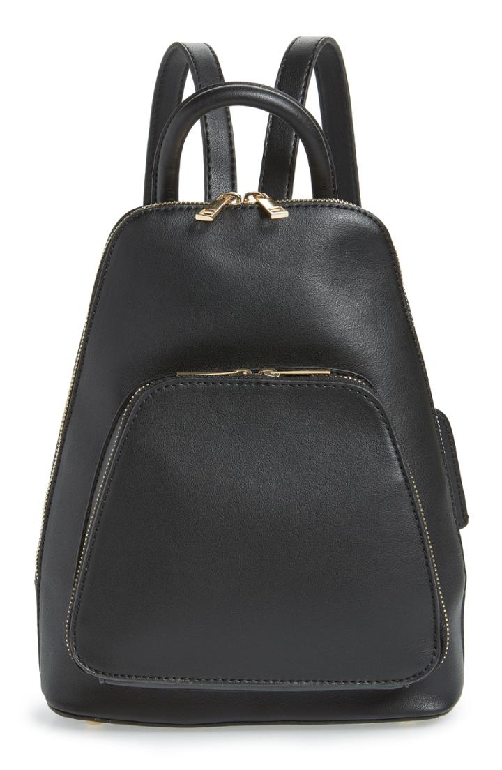 Sole Society Aushan Faux Leather Backpack - Black