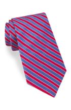 Men's Ted Baker London Mogador Stripe Silk & Cotton Tie, Size - Red